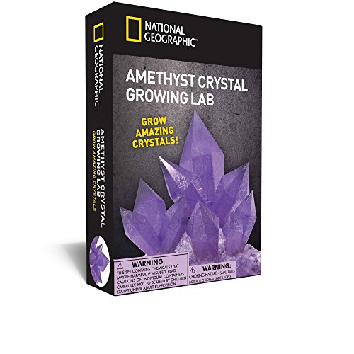 Product Cover National Geographic Purple Crystal Growing Lab - DIY Crystal Creation - Includes Real Amethyst Crystal Specimen