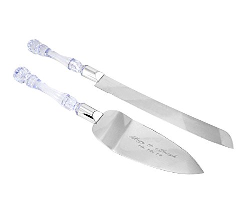 Product Cover Gifts Infinity Personalized Wedding Cake Knife and Server Set Free Engraving (Wedding)