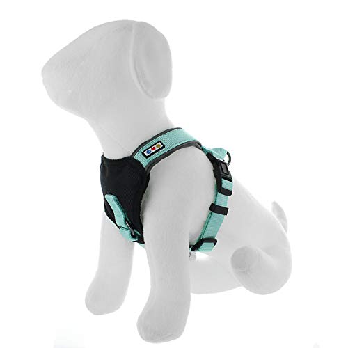 Product Cover Pawtitas Padded Harness Puppy Harness Dog Harness Reflective Harness Behavioral Harness Training Harness Extra Small Harness Teal Harness
