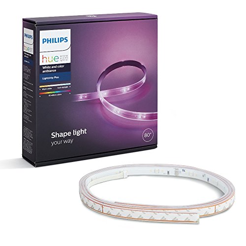 Product Cover Philips Hue White and Color Ambiance LightStrip Plus Dimmable LED Smart Light (Requires Hue Hub, Works with Alexa, HomeKit & Google Assistant)