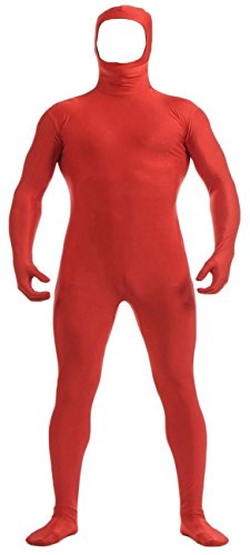 Product Cover VSVO Red Face Open Zentai Lycra Spandex Bodysuit (Large, Red)