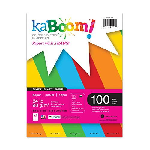 Product Cover Kaboom Volt Neon Assorted Colored Paper, 8.5