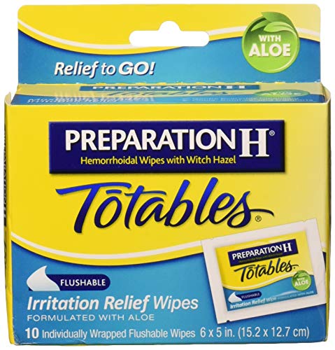 Product Cover Pack of 3 : Preparation H Totables Irritation Relief Wipes 10 Each (Pack of 3)
