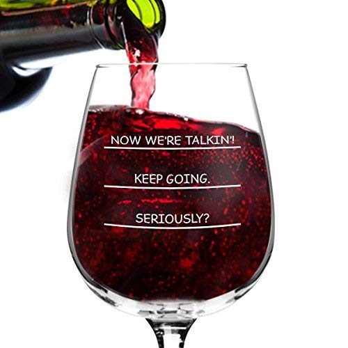 Product Cover Seriously? I Need More Wine Funny Wine Glass, 12.75 Ounce, Humorous, Cool Present idea for Women, mom, Daughter, Wife, her, Sister, Coworker, or Best Friend