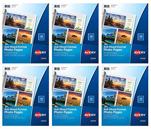 Product Cover Avery Mixed Format Photo Pages, Acid Free, Pack of 10 (13401), 6 Packs