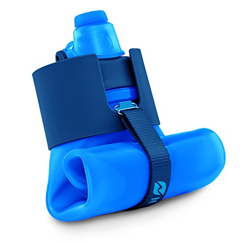 Product Cover Nomader BPA Free Collapsible Sports Water Bottle - Foldable with Reusable Leak Proof Twist Cap for Travel Hiking Camping Outdoor and Gym - 22 oz (Vibrant Blue)