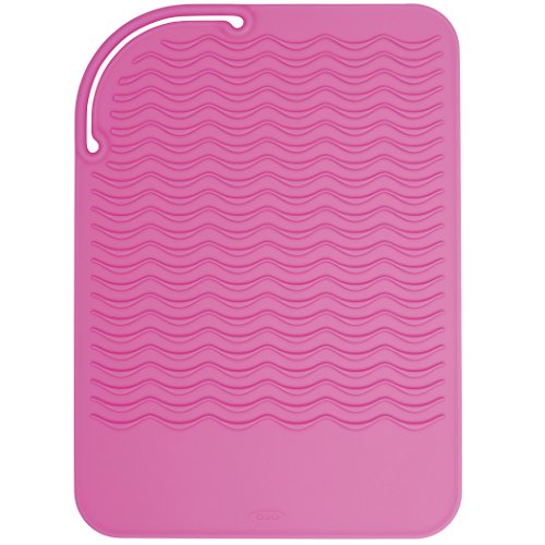 Product Cover Oxo Good Grips Heat Resistant Silicone Travel Mat for Curling Irons and Flat Irons,Pink