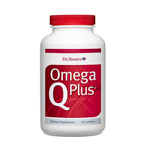 Product Cover Dr. Sinatra's Omega Q Plus- Omega-3 and CoQ10 Supplement Delivers Everyday Heart Health Support with 50 mg of CoQ10 for Healthy Blood Flow, Blood Pressure and Provides Antioxidant Power (180 softgels)