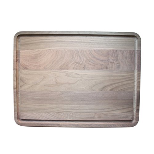 Product Cover Extra Large Rectangular Walnut Wood Cutting and Chopping Board with Juice Drip Groove (18 x 24 Inches)