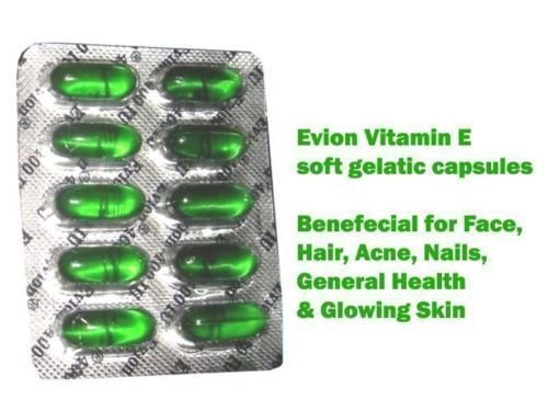 Product Cover 50 Evion Capsules Vitamin E For Glowing Face,Strong Hair,Acne,Nails, Glowing Skin 400mg