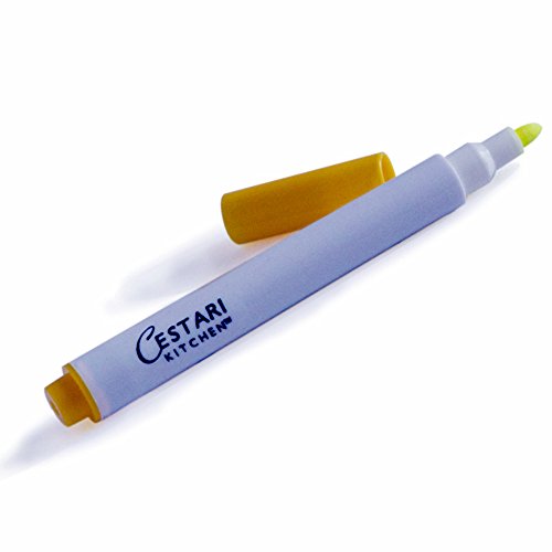 Product Cover Chalk Pen: Yellow Liquid Chalk Marker with 2mm Fine Tip for Writing, Drawing, Art Projects,  and Decorations,  Erasable Chalkboard Label Paint Pen by Cestari Kitchen