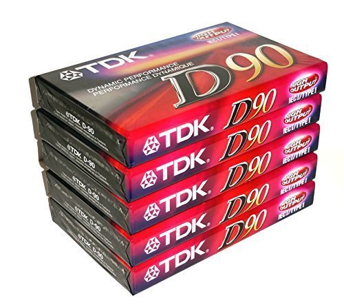 Product Cover TDK Dynamic Performance D90 High Output IEC I / Type I - 5 Pack Audio Cassette Tapes