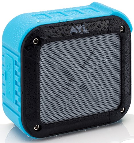 Product Cover Portable Outdoor and Shower Bluetooth 5.0 Speaker by AYL SoundFit, Water Resistant, Wireless with 10 Hour Rechargeable Battery Life, Powerful Audio Driver, Pairs with All Bluetooth Device (Ocean Blue)