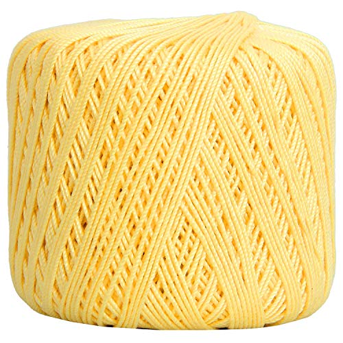 Product Cover Threadart 100% Pure Cotton Crochet Thread - SIZE 3 - Color 6 - LEMONADE