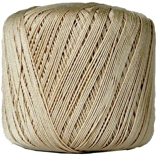 Product Cover Threadart 100% Pure Cotton Crochet Thread - Size 10 - Color 16 - TAN -2 sizes 27 colors available
