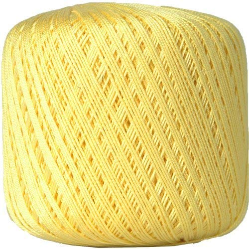 Product Cover Threadart 100% Pure Cotton Crochet Thread - Size 10 - Color 43 - YELLOW -2 sizes 27 colors available