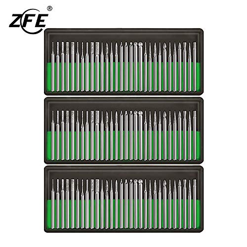 Product Cover ZFE Diamond Burr Bits Drill Kit For Engraving Carving Rotary Tool- 1/8