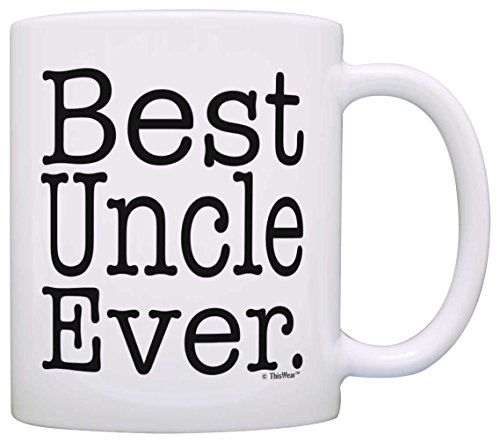 Product Cover Uncle Father's Day Gift Best Uncle Ever Mug Uncle Birthday Gift for Uncles Coffee Mug Tea Cup White