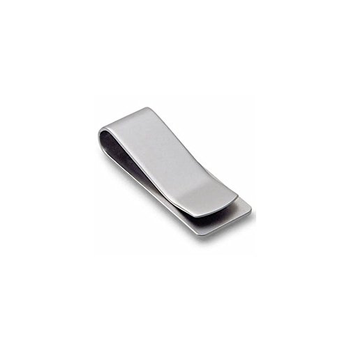 Product Cover Elinoura High Polished Stainless Steel Slim Money Clip with Money Clip Dimension of 21MMx51MM