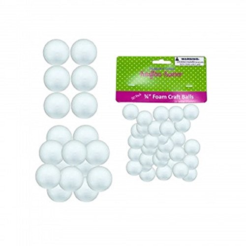 Product Cover 50 Count Small Foam Craft Balls - 30 pack 3/4