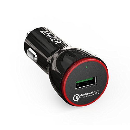Product Cover Anker Quick Charge 3.0 24W USB Car Charger, PowerDrive+ 1 for Galaxy S9/S8/Edge/Plus, Note 9/8/7 and PowerIQ for iPhone Xs/XS Max/XR/X/8/7/6/Plus, iPad Pro/Air 2/Mini, LG, Nexus, HTC and More