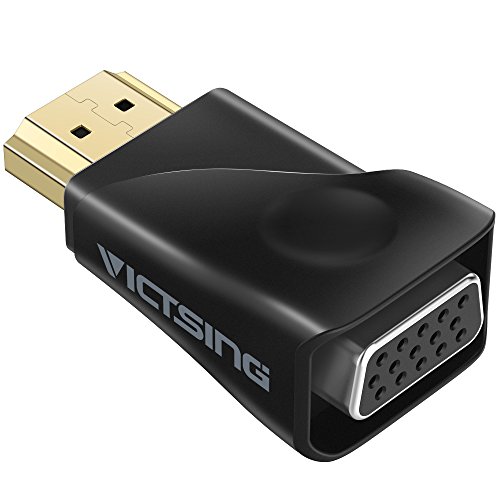 Product Cover VicTsing Gold-Plated HDMI to VGA Converter Adapter for PC, Laptop, DVD, Desktop, Ultrabook, Notebook, Roku Streaming Media Player, Cable Box, TVBOX or Other HDMI Input Devices-Black