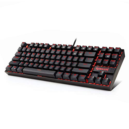 Product Cover Redragon Kumara K552 LED Backlit Mechanical Gaming Keyboard Without Numlock Keys (Red)