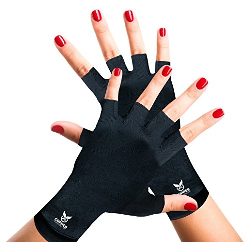 Product Cover XL : Arthritis Gloves by Copper Compression Gear - GUARANTEED To Speed Up Recovery & Relieve Symptoms of Arthritis, RSI, Tendonitis & More! (Pair of Gloves) (XL)