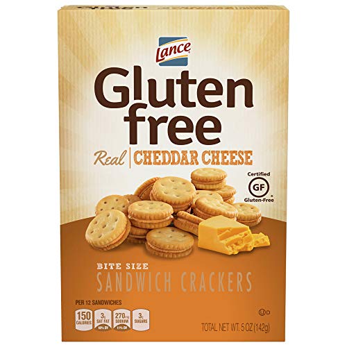 Product Cover Lance Gluten Free Cheddar Cheese Sandwich Crackers, 5 Ounce (Pack of 4)