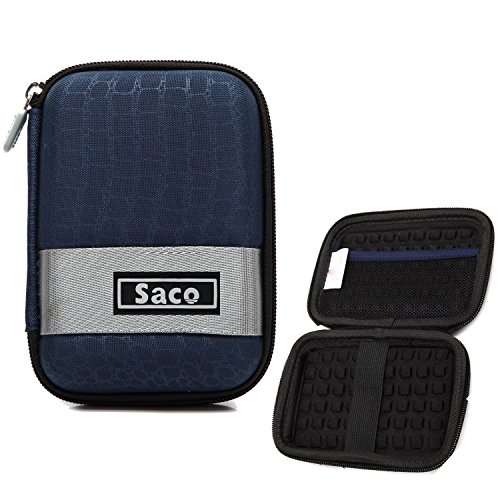 Product Cover Saco External Hard Disk Carrying case Pouch Cover Bag for WD My Passport Ultra 1TB Portable External Hard Drive, Blue (WDBGPU0010BBL) - Dark Blue