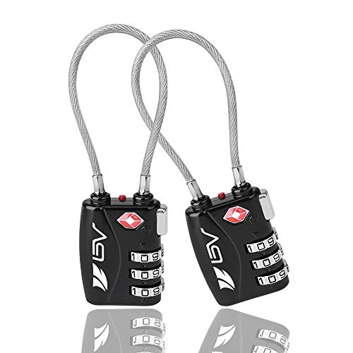 Product Cover TSA Approved Luggage Travel Lock 2 Pack, Set-Your-Own Combination Lock for School Gym Locker,Luggage Suitcase Baggage Locks,Filing Cabinets,Toolbox,Case