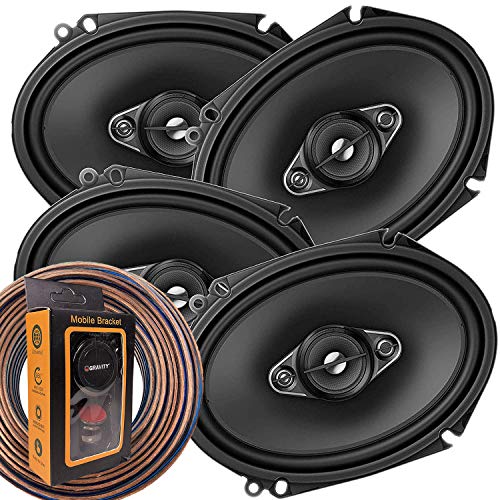 Product Cover 2 Pairs of Pioneer 5x7/ 6x8 Inch 4-Way 350 Watt Car Audio Speakers | TS-A6880F (4 Speakers) + Free EMB Premium Headphone