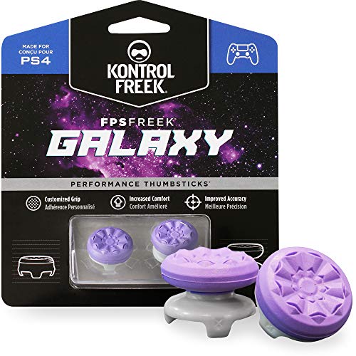 Product Cover KontrolFreek FPS Freek Galaxy Purple Performance Thumbsticks for PlayStation 4 Controller (PS4)
