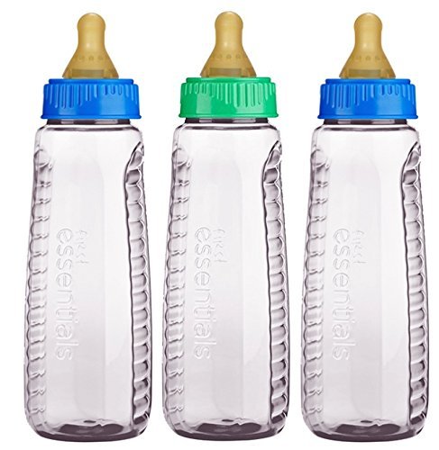 Product Cover Gerber First Essentials Clear View BPA Free Plastic Nurser With Latex Nipple, Blue/Green, 9 Ounce, 3 Pack