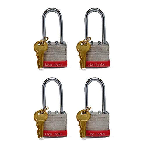 Product Cover Lion Locks 5RLS Keyed-Alike Padlock, 1-9/16-inch Wide 2-inch Shackle (Pack of 4)