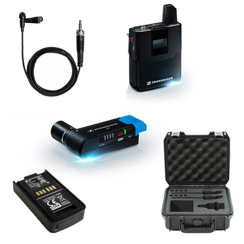 Product Cover Sennheiser AVX Camera-Mountable Lavalier Digital Wireless Set (ME2 Lavalier) Bundle with SKB Waterproof Case and BA20 Recharging Battery Pack
