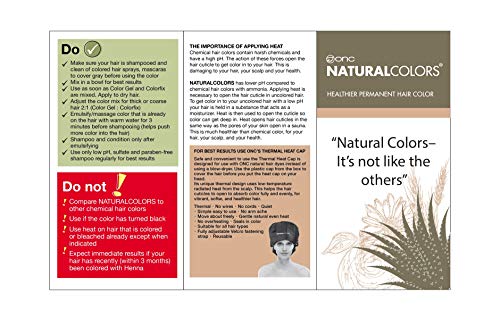 Product Cover ONC Natural Colors Healthier Permanent Hair Color - 120ml (4oz) | Premium Salon Quality with Organic Ingredients - Completely Free of Ammonia, Resorciniol, Parabens and Nonoxynol