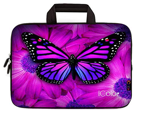 Product Cover iColor Butterfly Neoprene Sleeve Case with Handle for 15-15.6 Inch Laptop(IHB15-005)