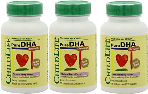 Product Cover Child Life Pure DHA Dietary Supplement, 90 Soft Gel Capsules (Pack of 3)