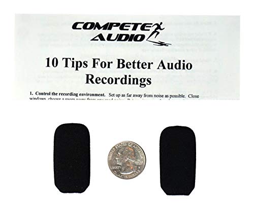Product Cover Compete Audio LS35 replacement foam microphone windscreen (microphone cover) (2-pack) for use with Lightspeed headsets