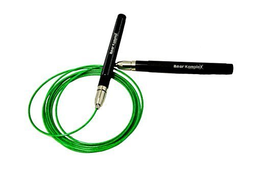 Product Cover Bear KompleX Hummer Speed Jump Rope is Great for Crossfit, Double Unders, Boxing, Fitness & Conditioning. Lightweight Cable and Easily Adjustable Aluminum Handle Allow You to Dominate Your WODs Black