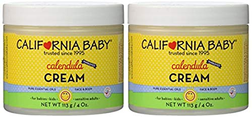 Product Cover California Baby Calendula Moisturizing Cream (4 oz.) Hydrates Soft, Sensitive Skin | Plant-Based, Vegan Friendly | Soothes irritation caused by dry skin on Face, Arms and Body | 2 Pack