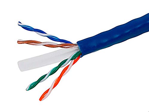 Product Cover Monoprice Cat6 Ethernet Bulk Cable - Network Internet Cord - Solid, 500Mhz, UTP, CMR, Riser Rated,  Pure Bare Copper Wire, 23AWG, 500ft, Blue