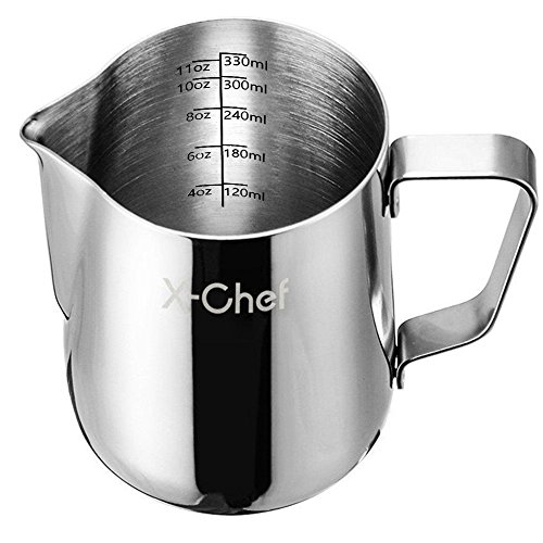 Product Cover X-Chef Frothing Pitcher Stainless Steel Milk Pitcher 12 oz (350 ml)