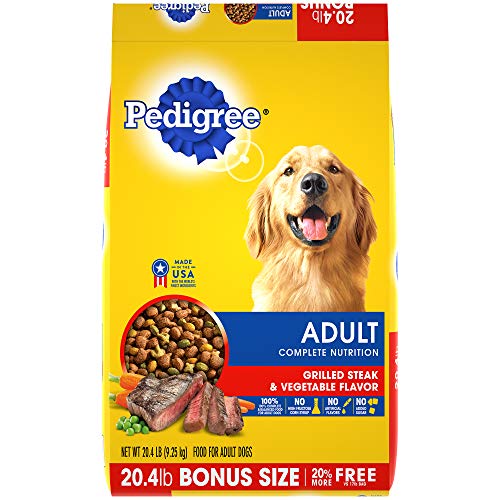 Product Cover Pedigree Complete Nutrition Adult Dry Dog Food Grilled Steak & Vegetable Flavor, 20.4 Lb. Bag