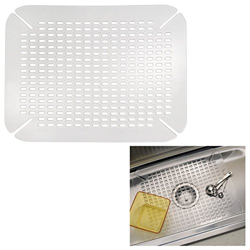 Product Cover Kitchen Sink Mat Adjustable Contour Size, Clear