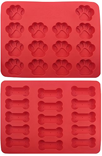 Product Cover GYBest GGT01 Food Grade Large Ice Cube Trays, Silicone Baking Molds, 2-Pack, Red