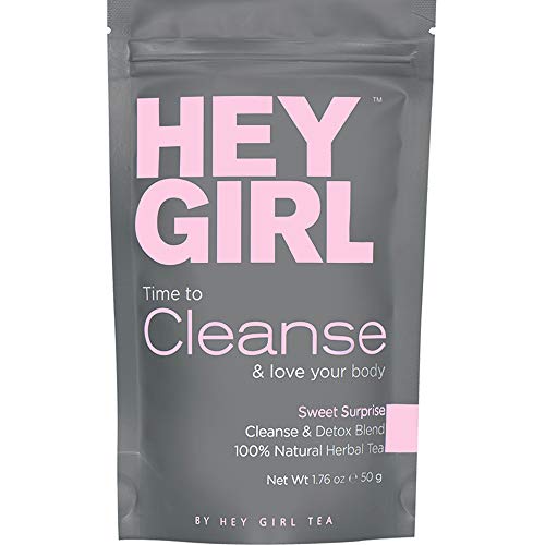 Product Cover Detox Tea - Cleanse Herbal Teatox Reduces Bloating & Helps Your Body Stay Regular | Keep Your Colon Happy and You Feeling Healthy with Hey Girl Tea