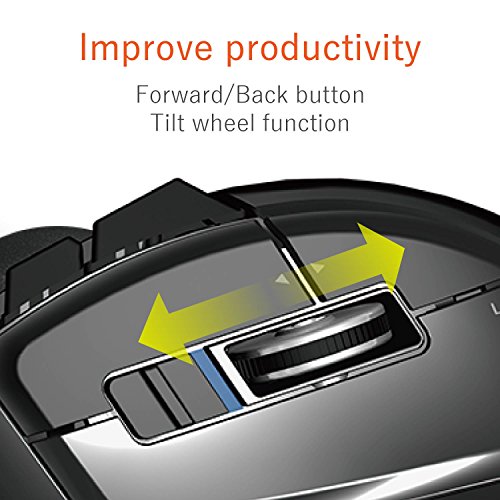 Product Cover ELECOM M-DT2DRBK Wireless index finger Trackball mouse , EX-G series L size 2.4GHz 8 buttons Black