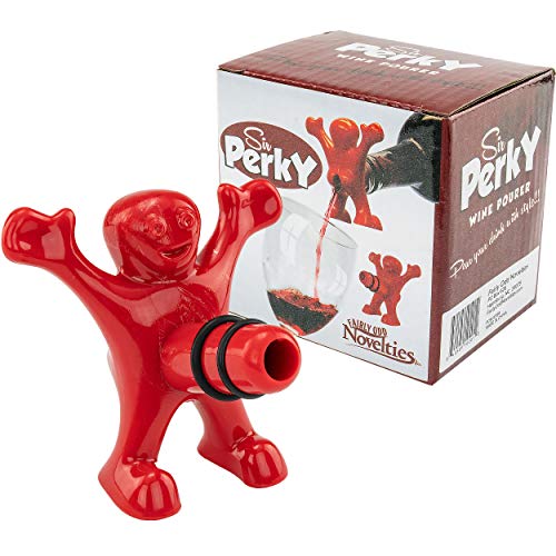 Product Cover Sir Perky FON-10194 Novelty Wine Pourer, Red